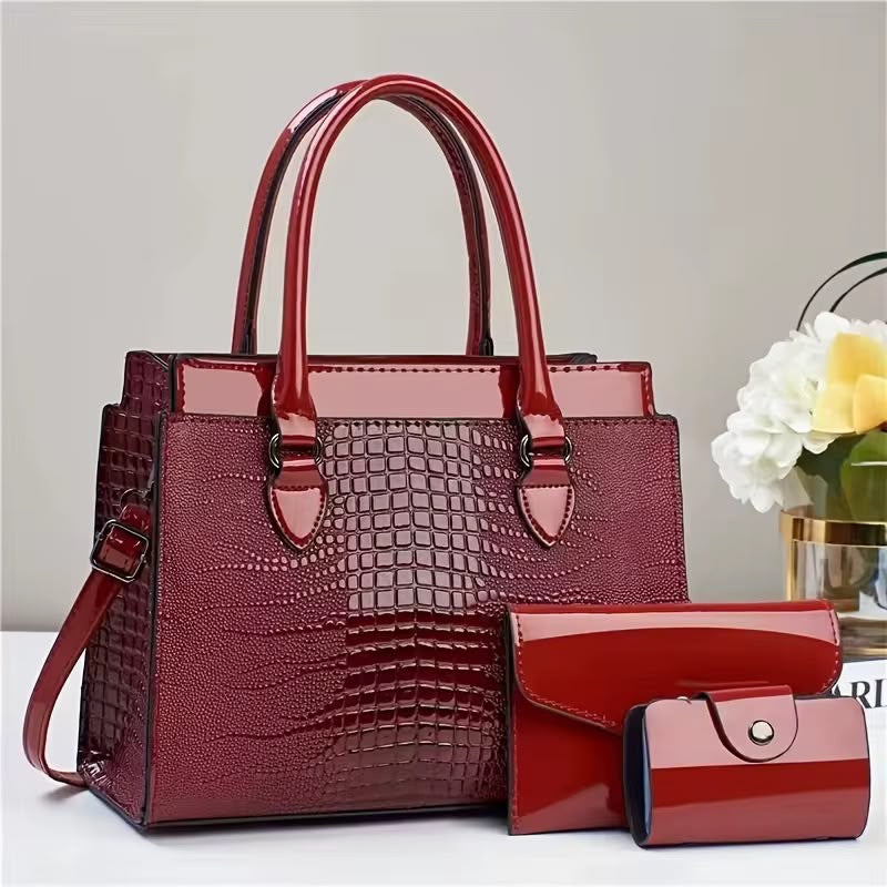 Set Lucía x3- 2 Bolsos Satchel