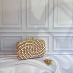 Clutch Cofre Caracol con piedras